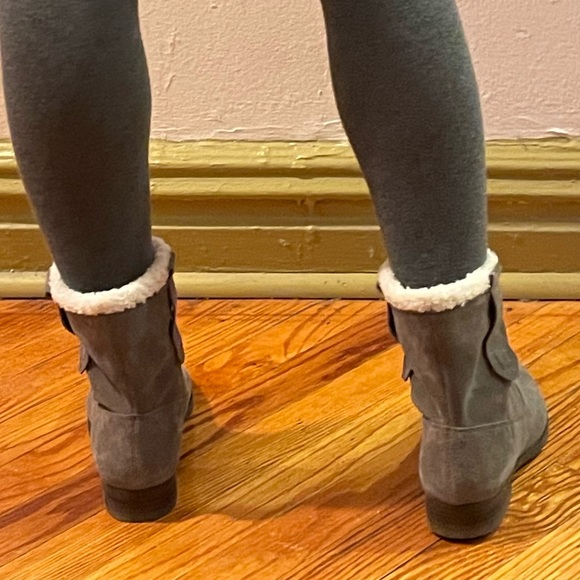 Sole Society Gray Suede Pull On Boots - Picture 16 of 16